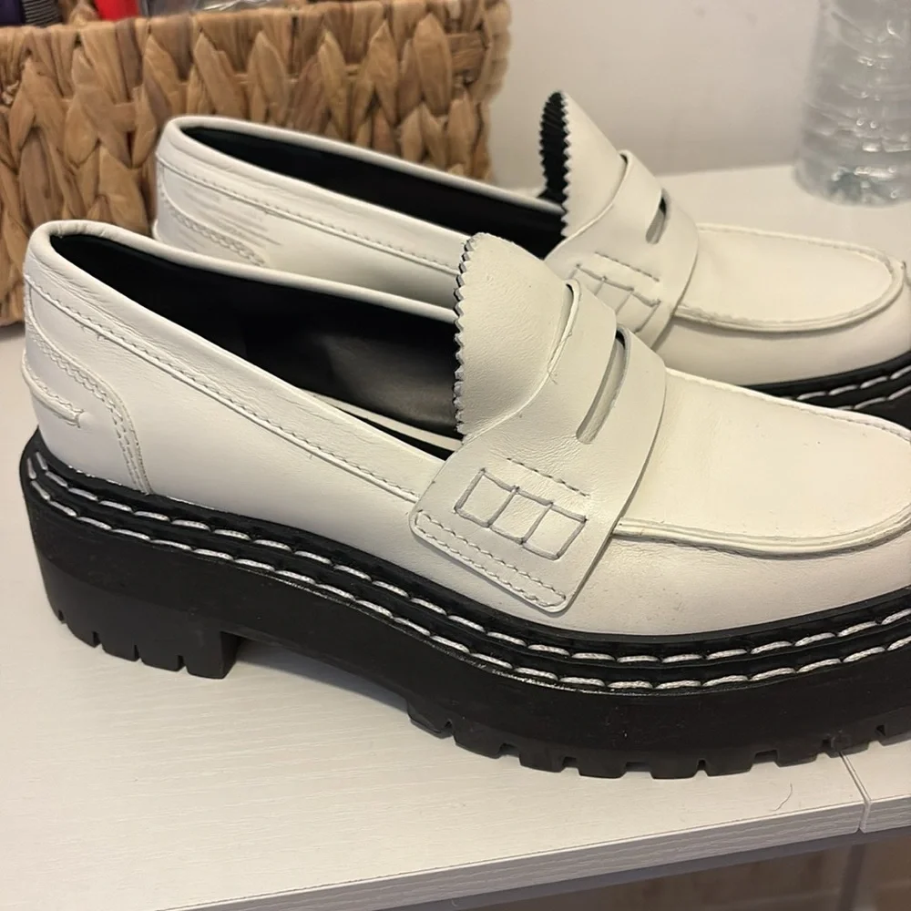 Proenza Schouler White and Black Platform Loafers - Picture 6 of 7